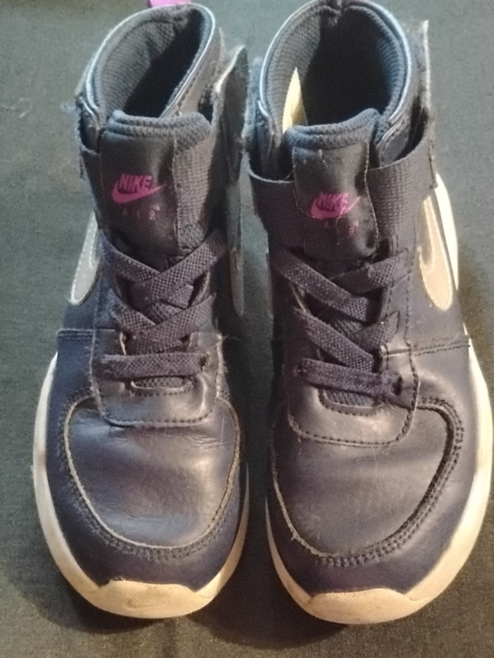 Nike Kids High-Top Sneakers in Navy and Purple